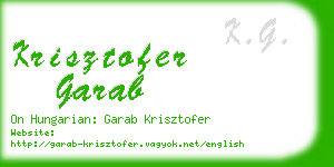 krisztofer garab business card